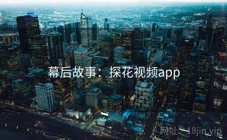 幕后故事：探花视频app